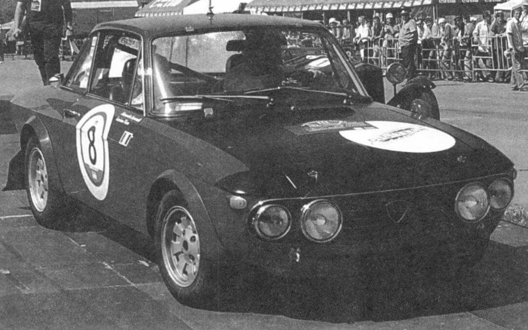 Лучиано Вьяро за рулем автомобиля Lancia Fulvia 1600 Coupe HF