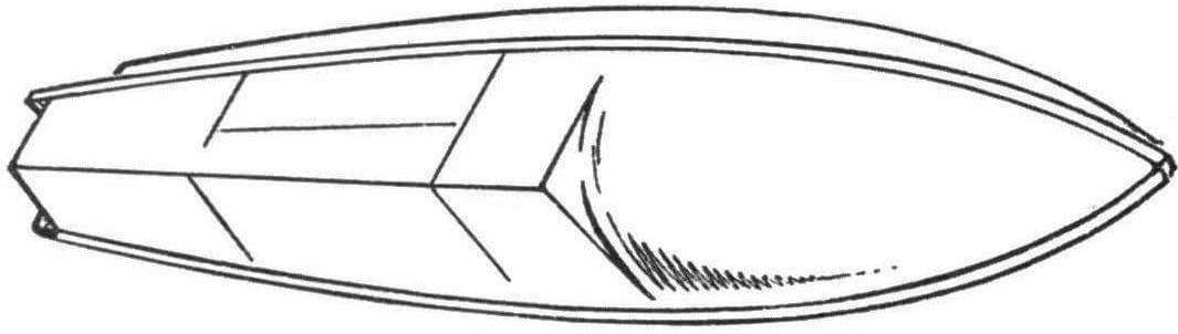 Кондуктор-шаблон корпуса с установленным в нем пенопластовым бруском одного борта