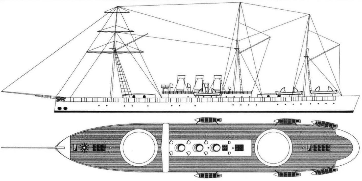 Броненосец «Koning der Nederlanden», Нидерланды, 1877 г.