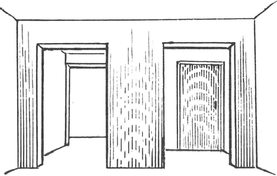 Рис. 1. Обычные прямоугольные проемы коридоров в квартире.