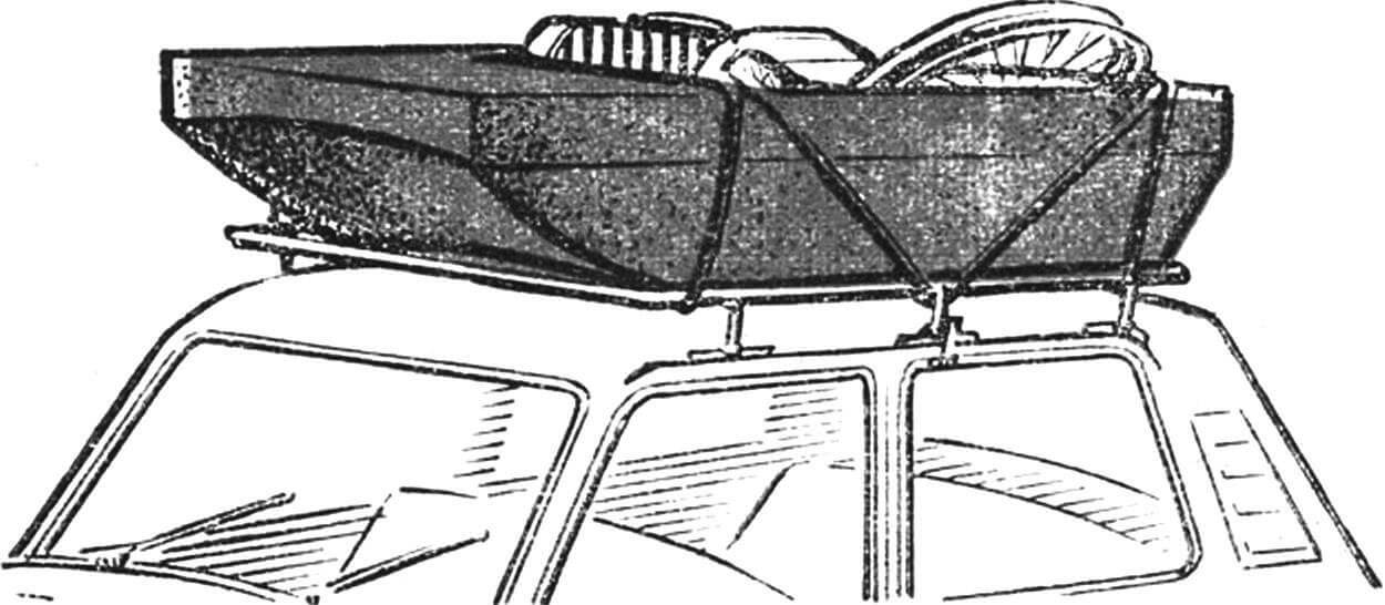 Рис. 2. «Матрешка» на крышевом багажнике легкового автомобиля.