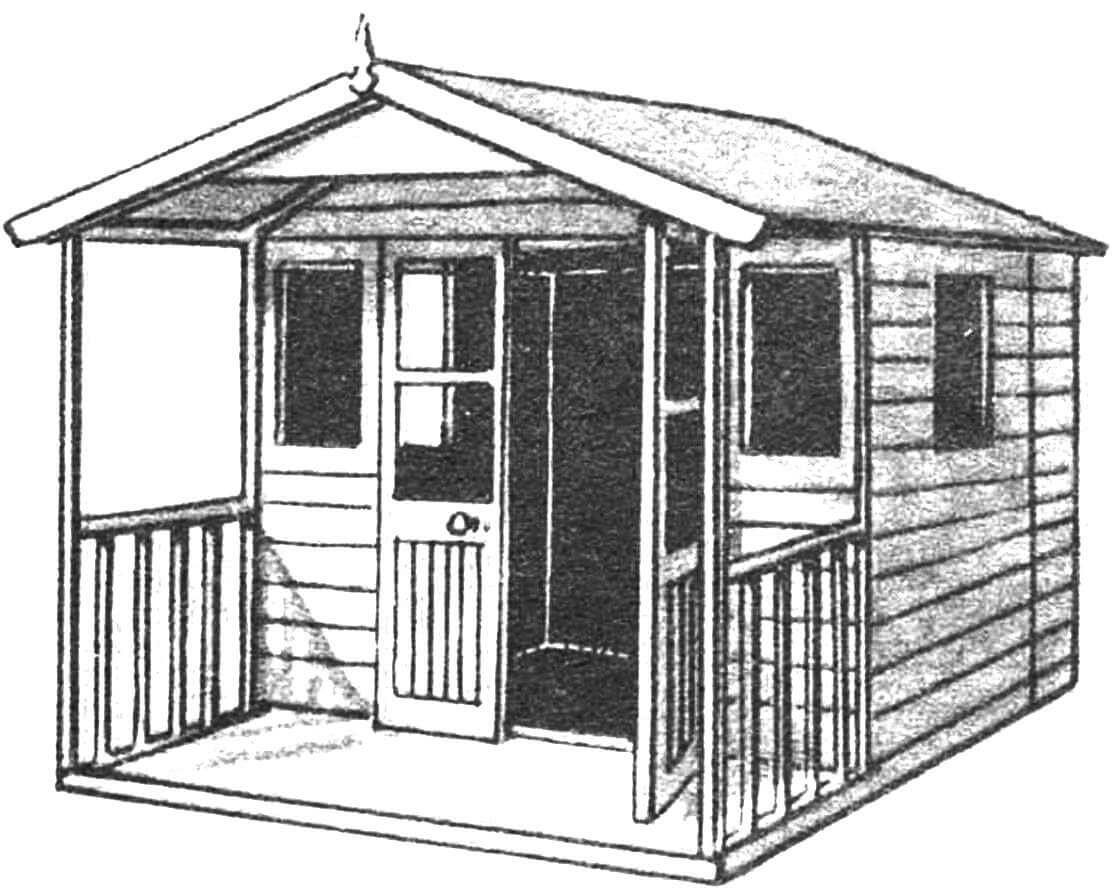 Summer bungalow-type house