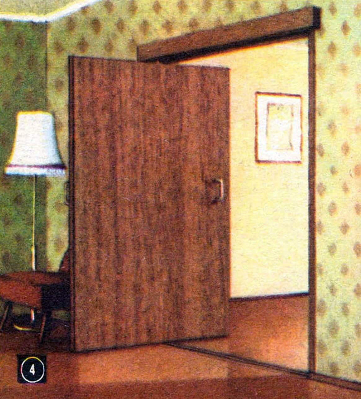 4. Комбинированный вариант: дверь одновременно может поворачиваться и сдвигаться в сторону по направляющим в полу и притолоке Поэтому при довольно большой ширине она нисколько не загромождает комнату.