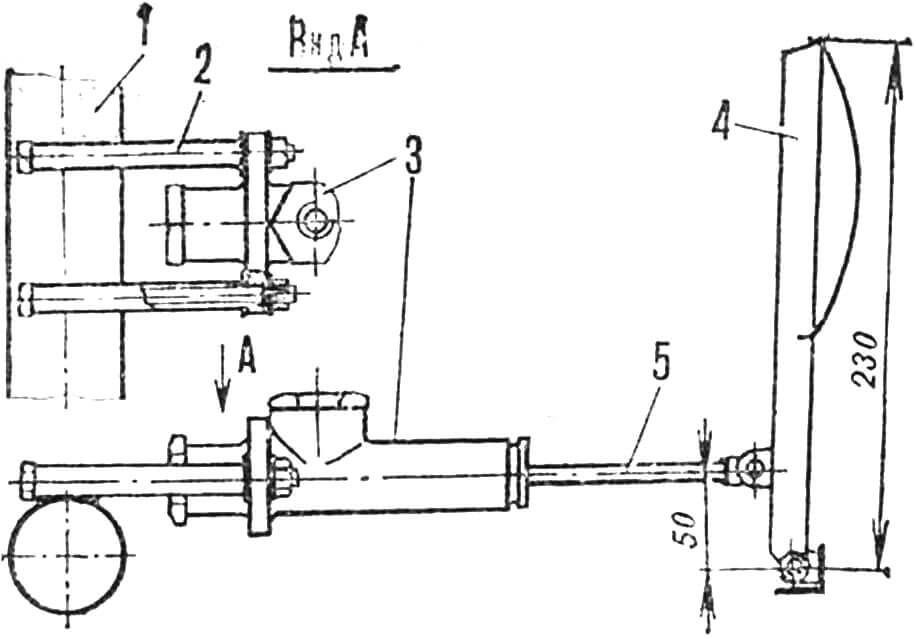 Fig. 6. Installation of the main brake cylinder