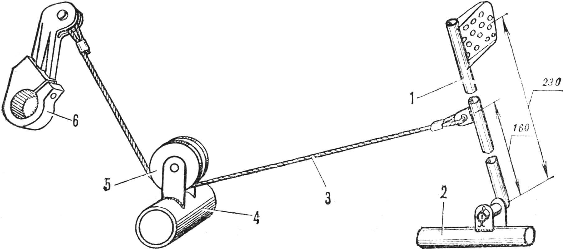 Fig. 7. Kick-starter pedal drive