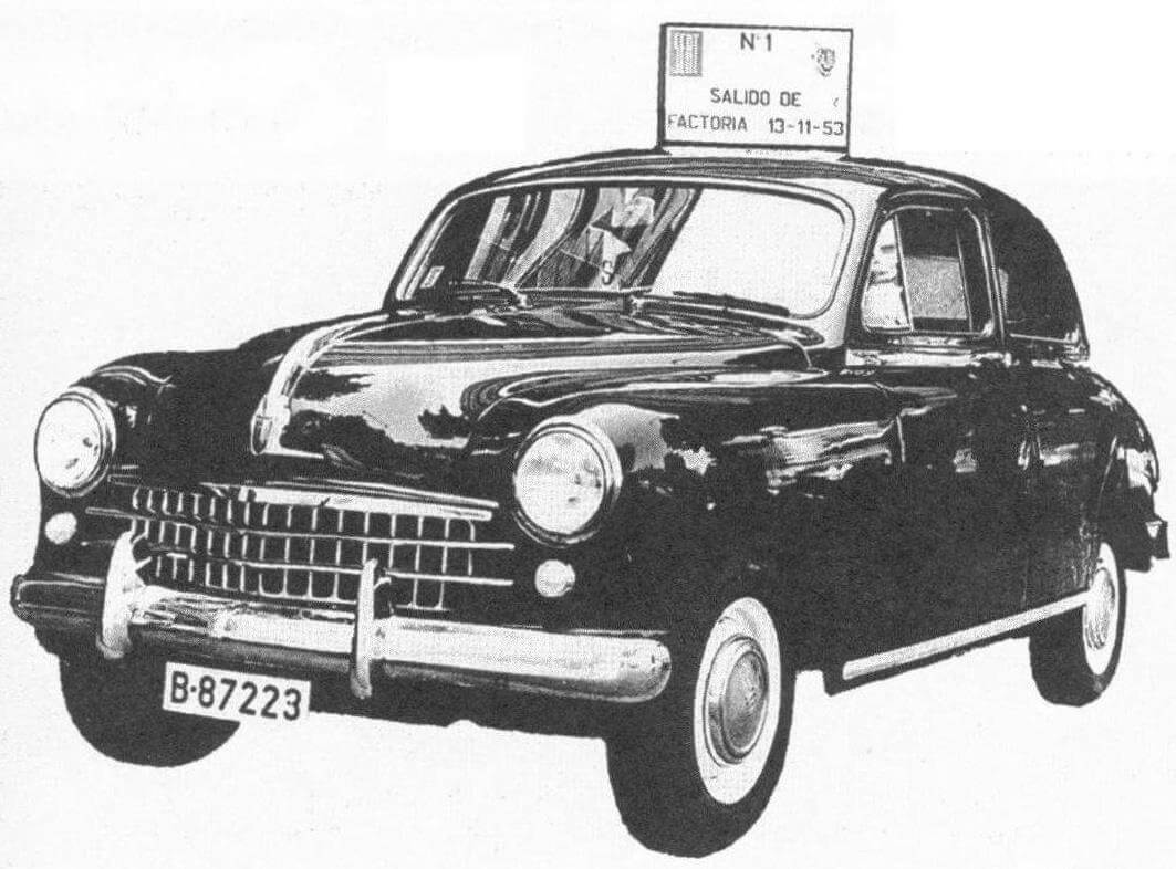 Первый автомобиль SEAT 1400, собранный 13 ноября 1953 года