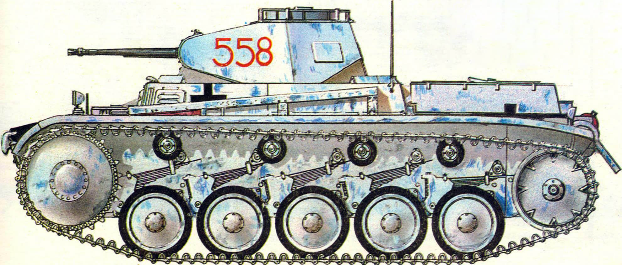 Pz.Kpfw.II Ausf.F.Моторизованная дивизия СС «Leibstandarte SS Adolf Hitler», Харьков, зима 1943 г.