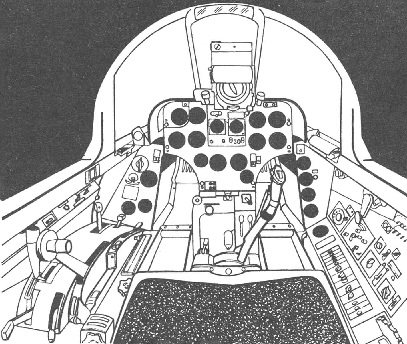 Кабина пилота, приборная доска и оборудование кабины.