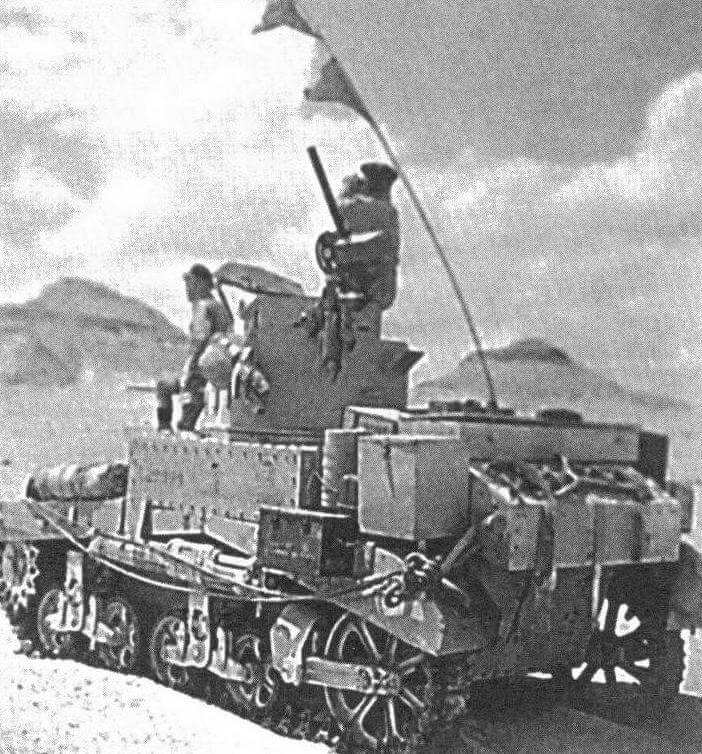 Stuart I в разведке. 10-я танковая дивизия 8-й английской армии, Северная Африка, август 1942 года