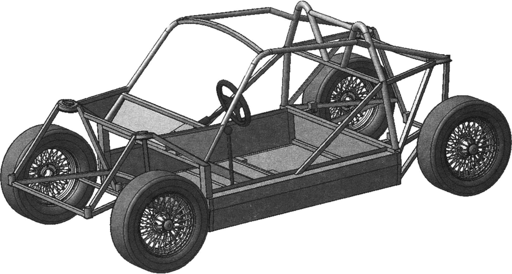 Computer model of the chassis