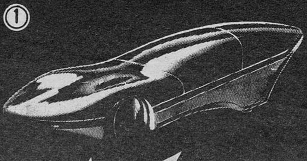 Рис. 1. Радиоуправляемая автомодель с двигателем на СО2 с кузовом, повторяющим очертания машины-прототипа известного итальянского дизайнера Луиджи Колани.