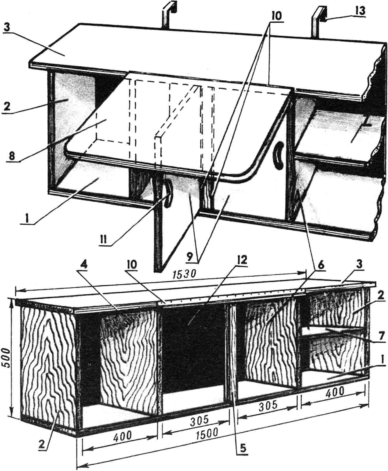 Балконный шкаф-стол