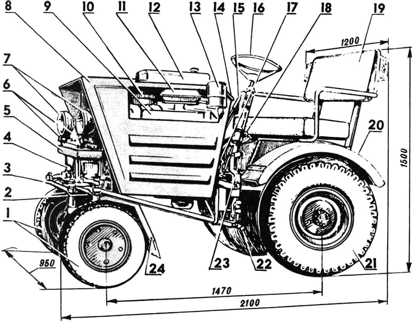 Рис. 1. Микротрактор