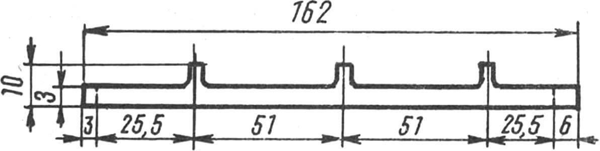 Рис. 2. Развертка хомута. Размеры указаны под светофильтр с посадочной резьбой М49Х0,75 мм.
