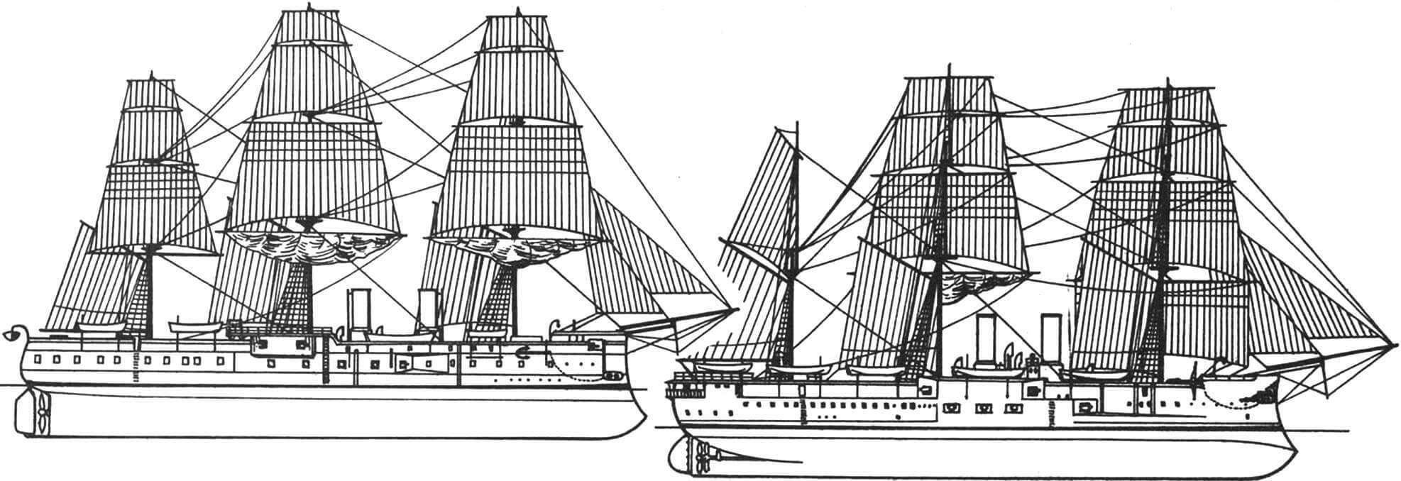 43. Казематный броненосец «СУЛТАН», Англия, 1871 г. 44. Казематный броненосец «АЛЕКСАНДРА», Англия, 1877 г.