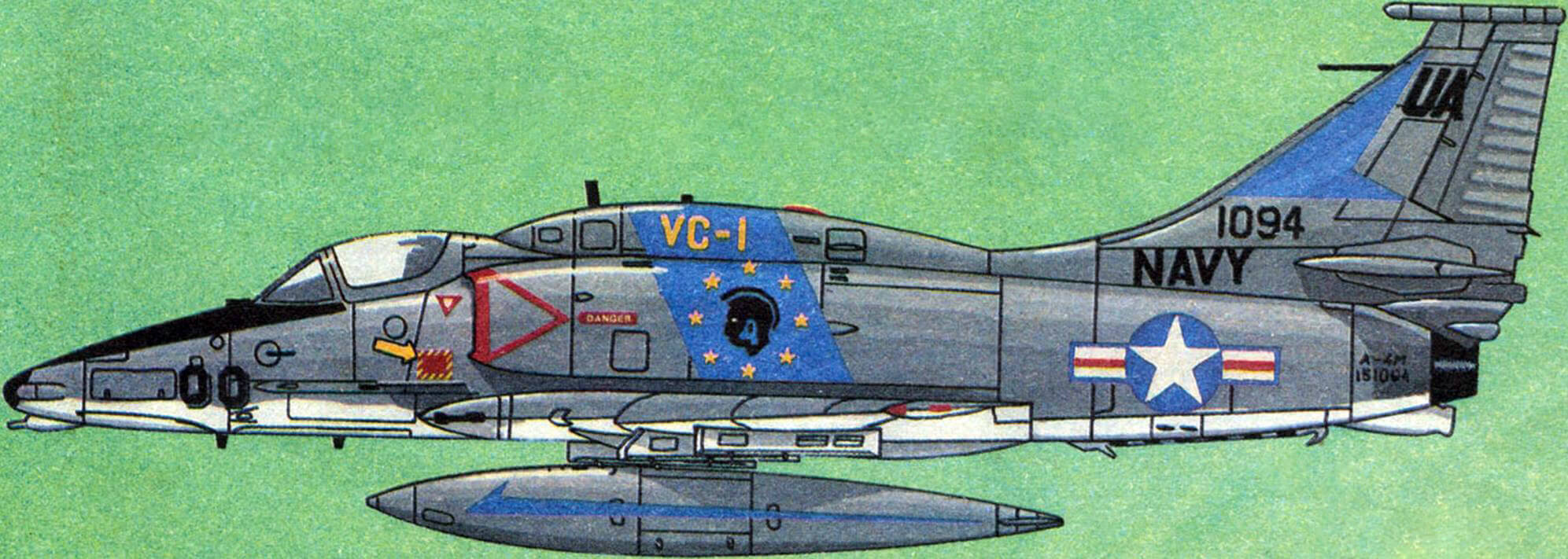 A4M эскадрильи обеспечения боевой подготовки VC-1, 1979 год.