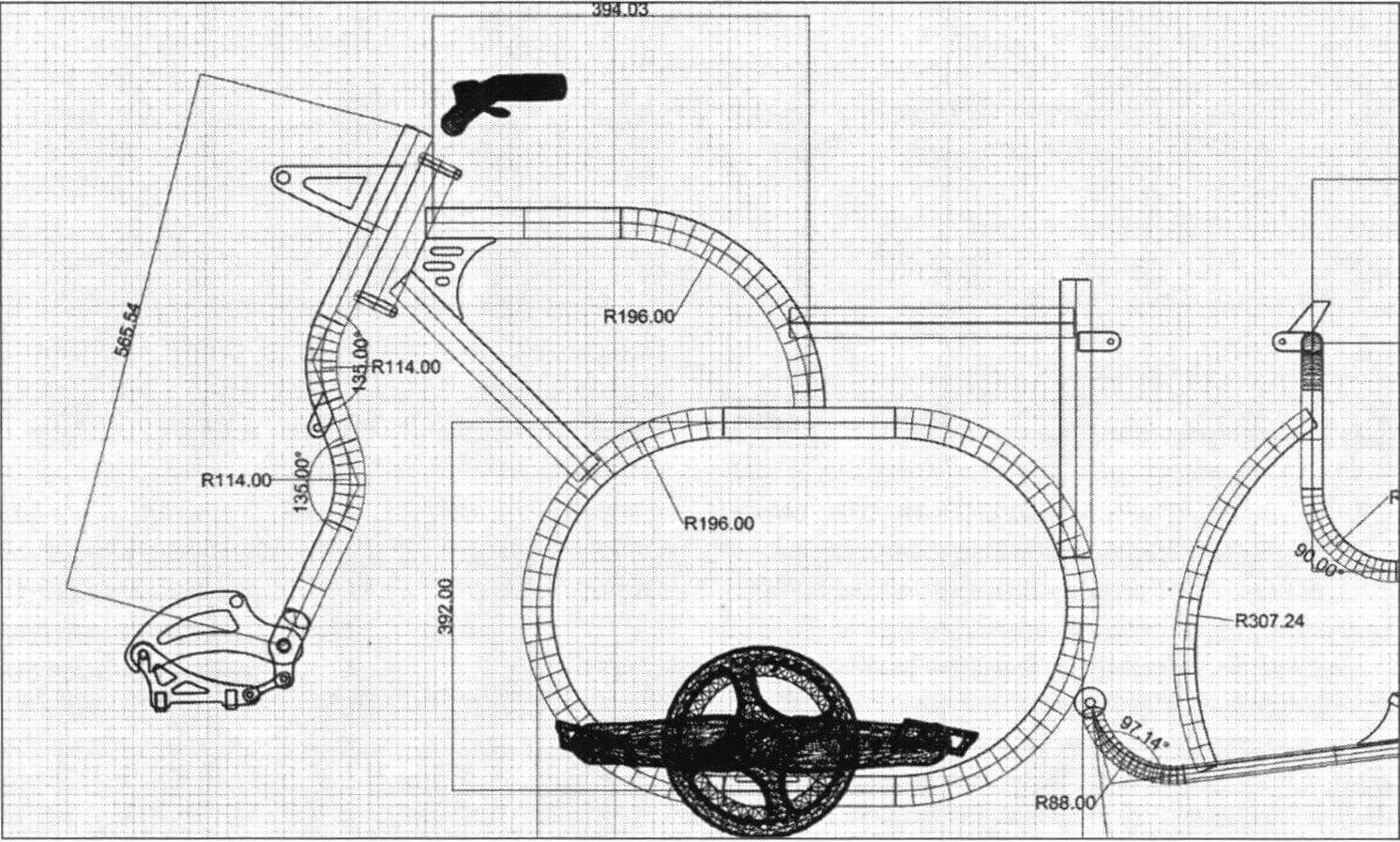 Велосипед создавался с использованием программ компьютерного проектирования и 3D-моделирования