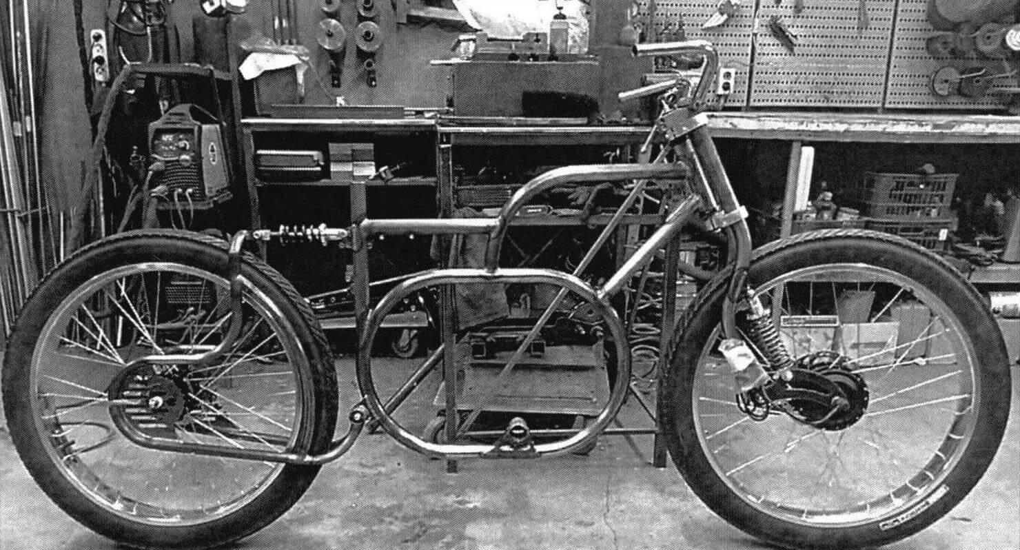 Работы предстоит еще много, но велосипед, изготовленный по собственным чертежам, уже приобрел незабываемый облик