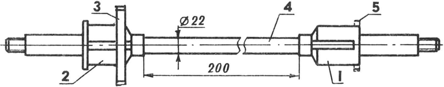 Rice. 3. Walk-behind tractor drive shaft