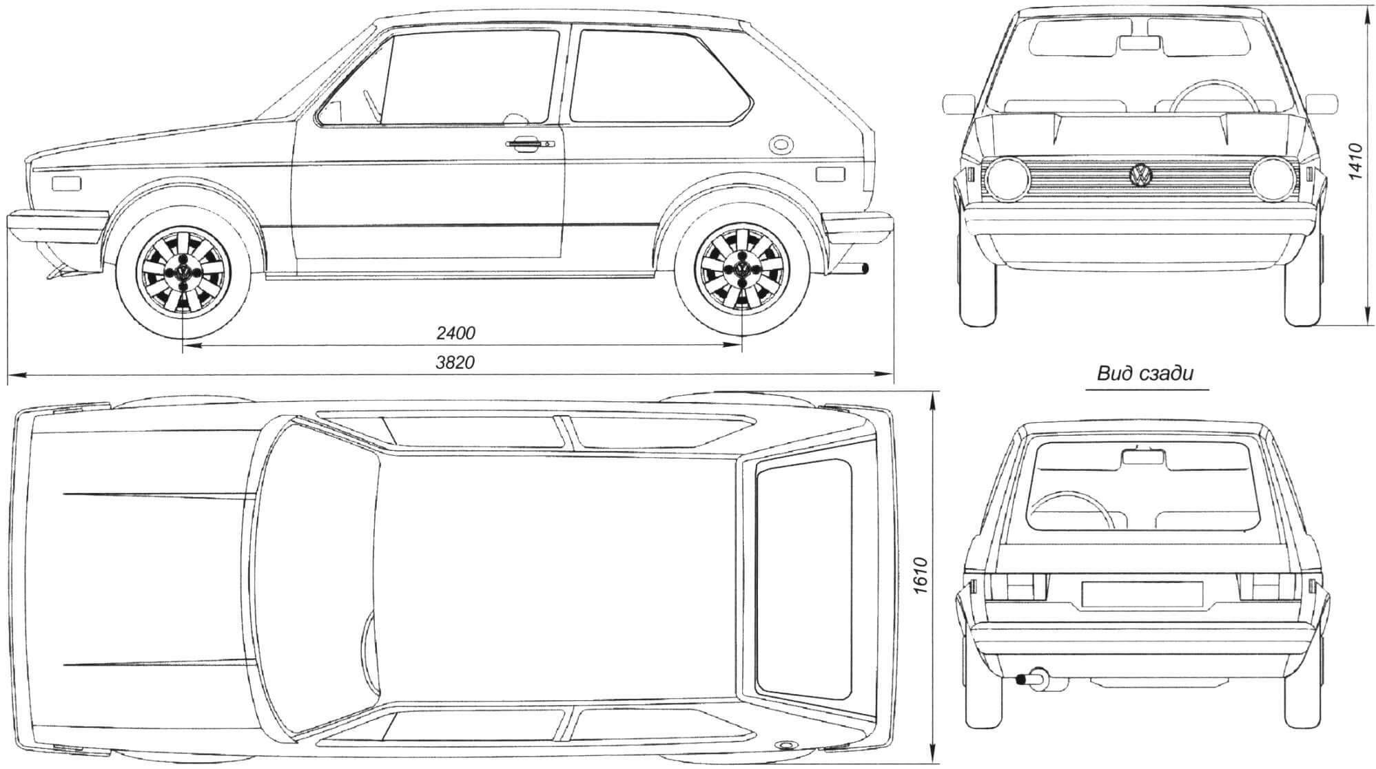 VOLKSWAGEN GOLF I 1974 года