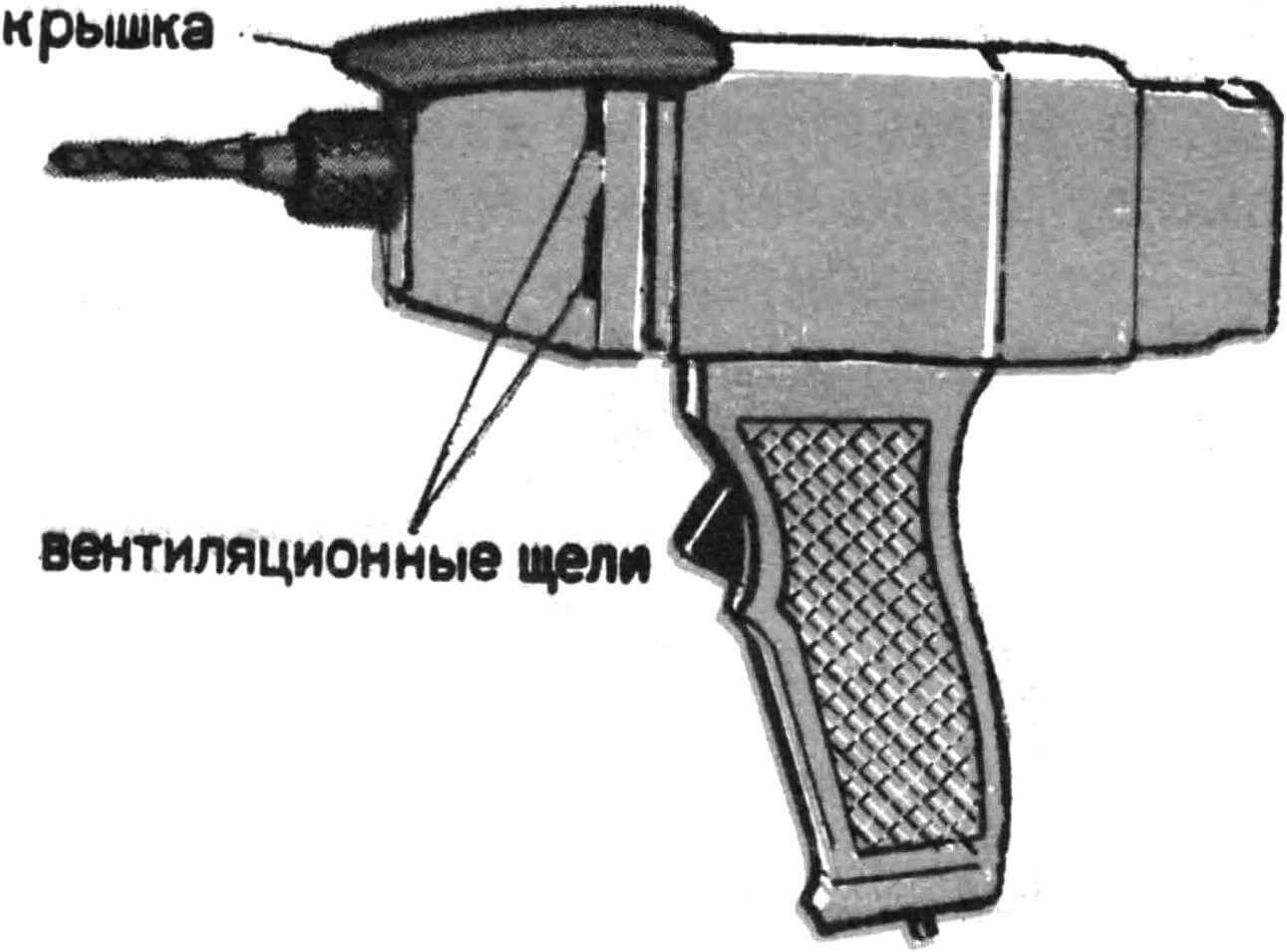 Дрель со сдувом