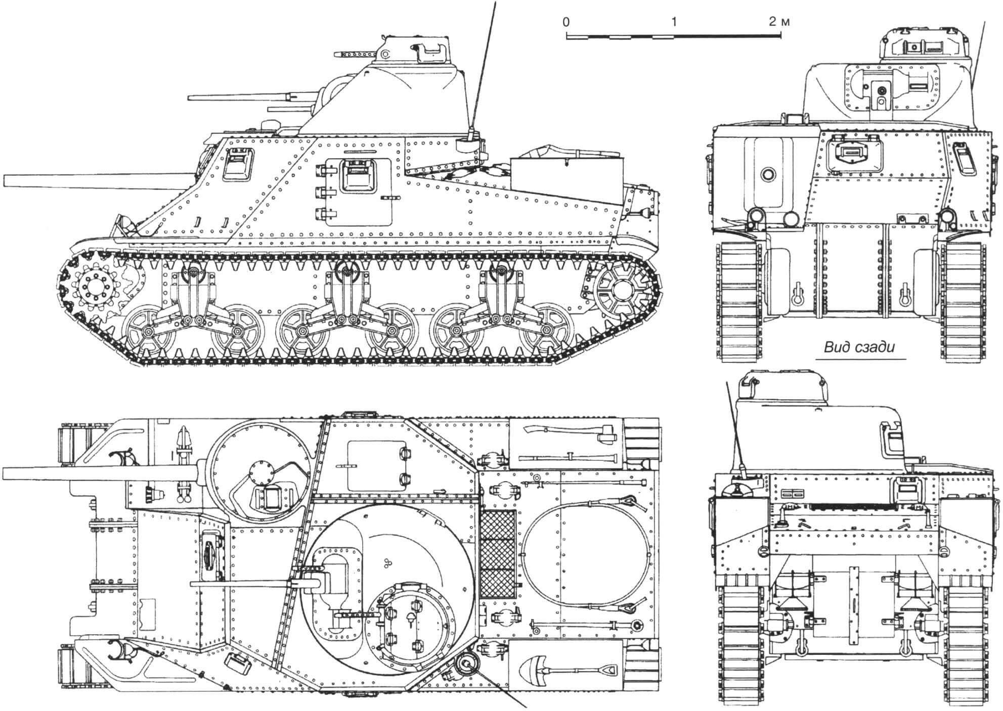 СРЕДНИЙ ТАНК М3 США, 1941 год