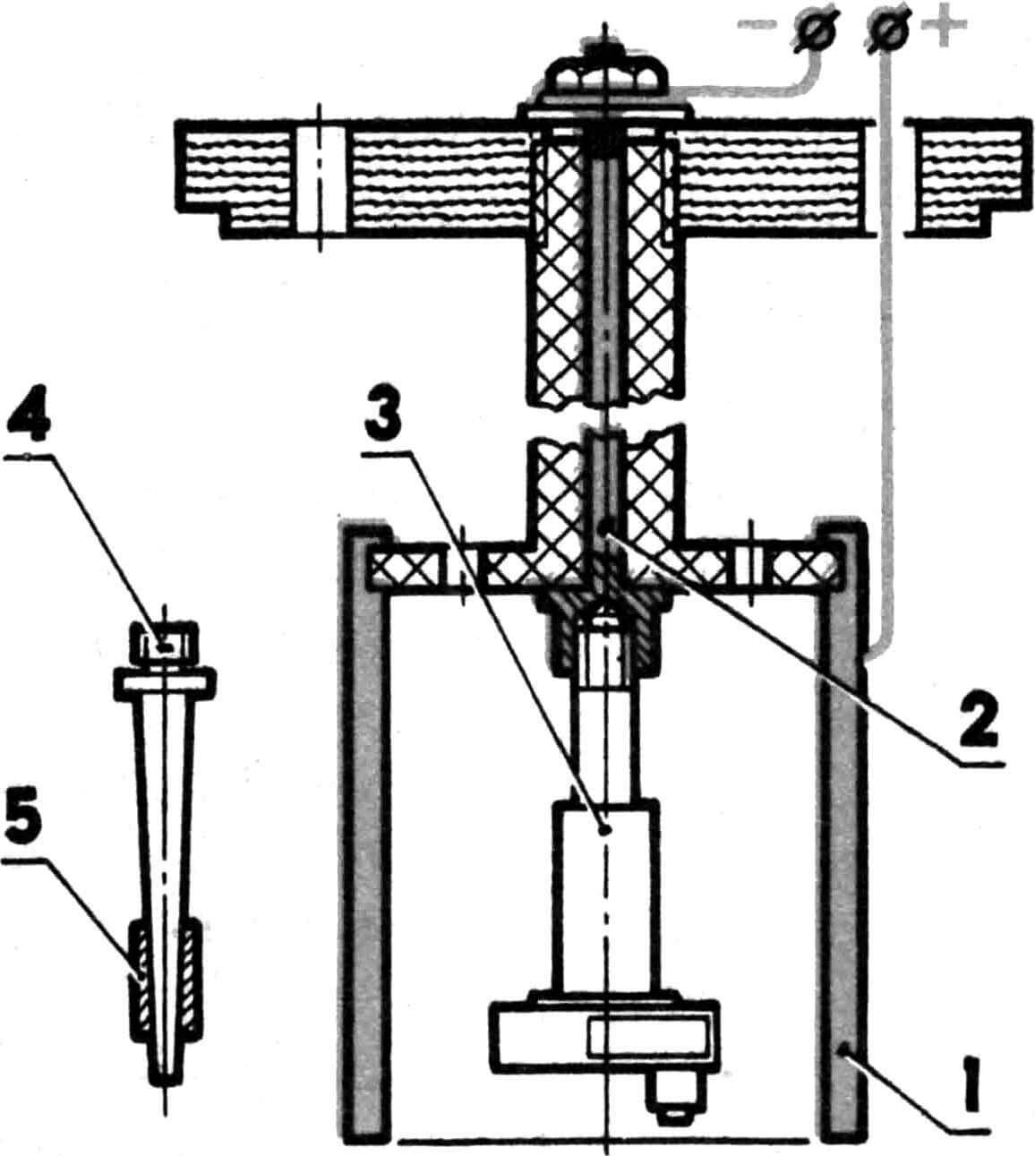 Mandrel for chrome plating of shaft and piston pin