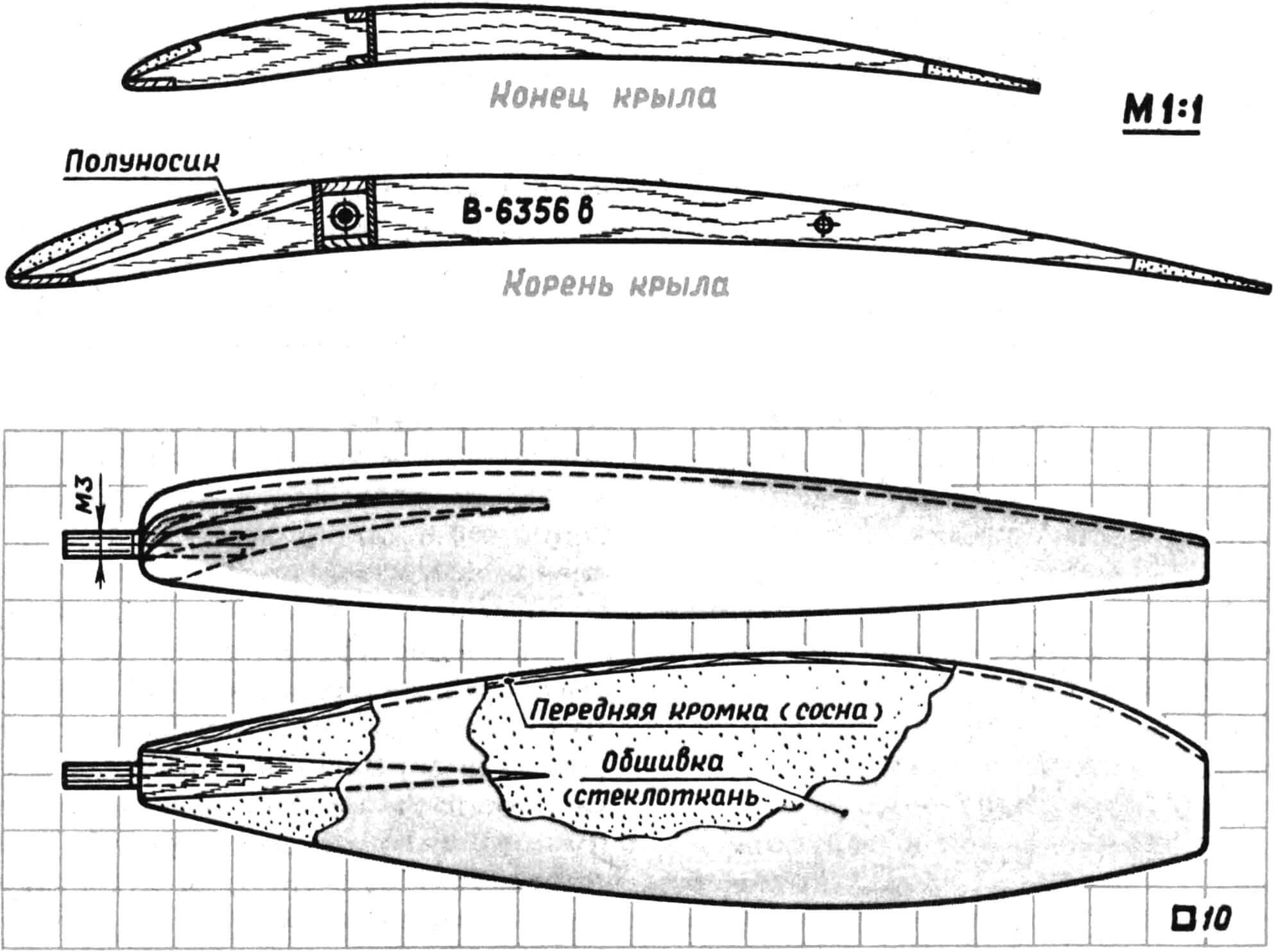 Нервюры крыла.