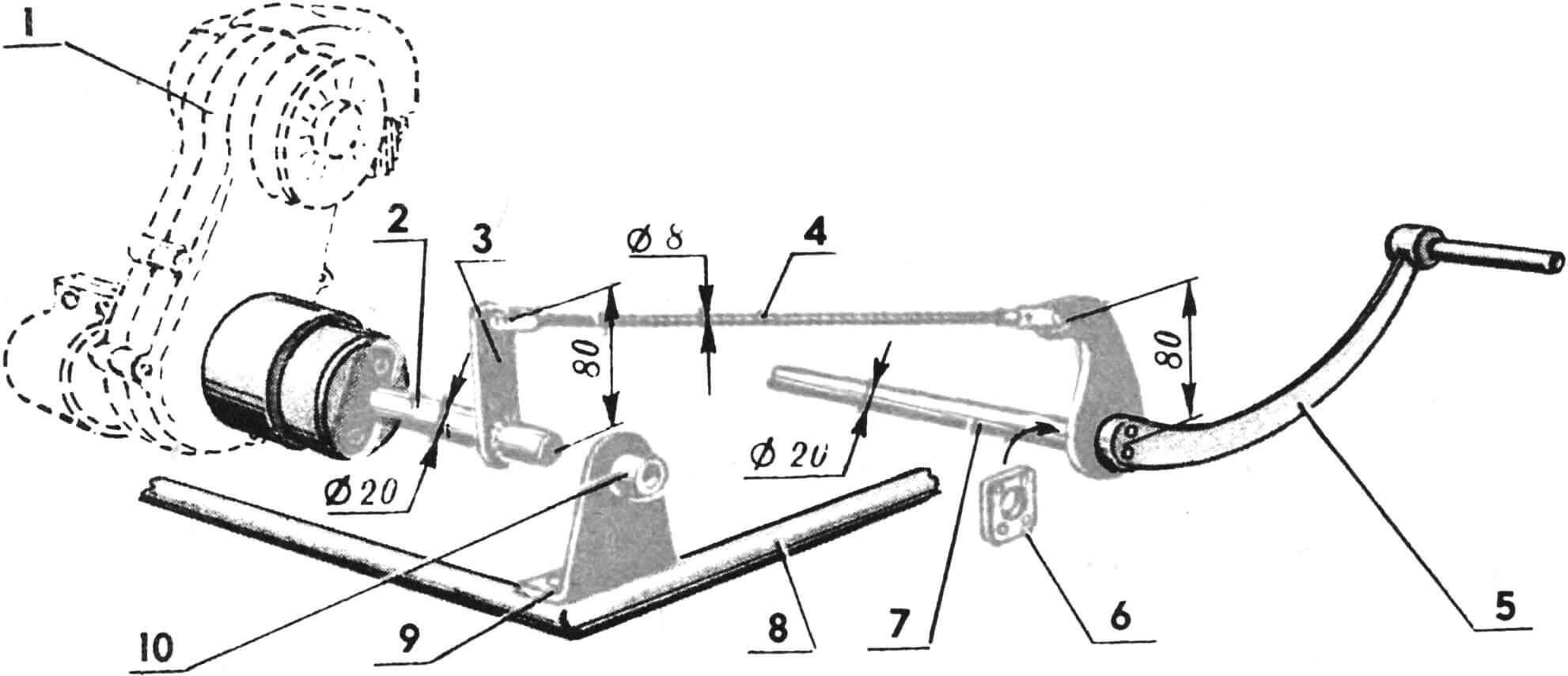 Engine starting device diagram