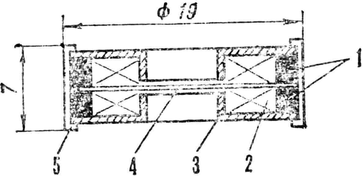 Рис. 2. Схематическое устройство микрофона ДЭМШ-1