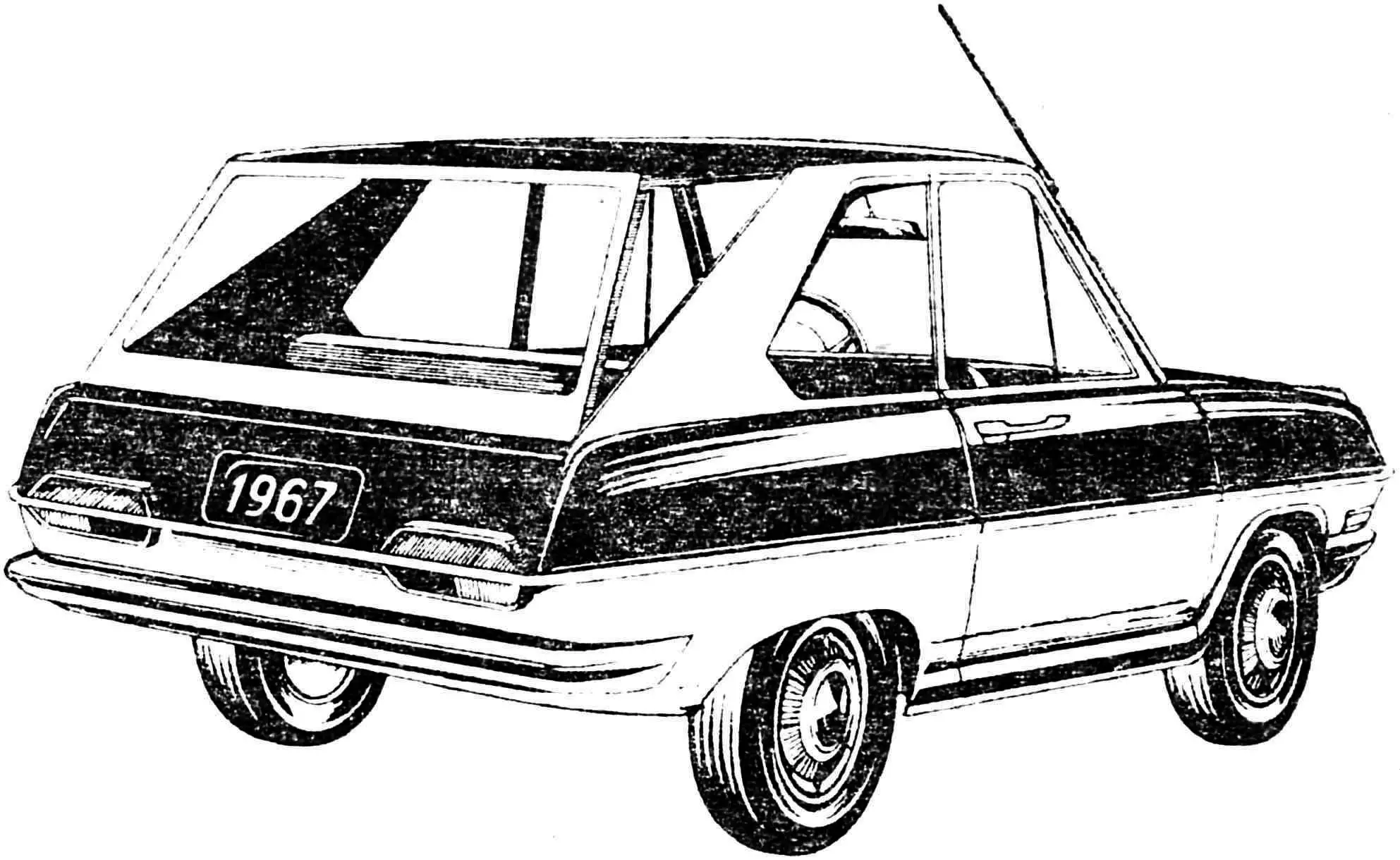 РИС. 2. МИКРОАВТОМОБИЛЬ С КУЗОВОМ «КУПЕ-УНИВЕРСАЛ».