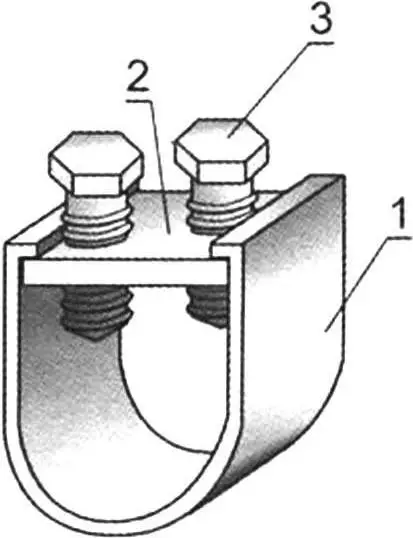 Assembly version of the fastening ring