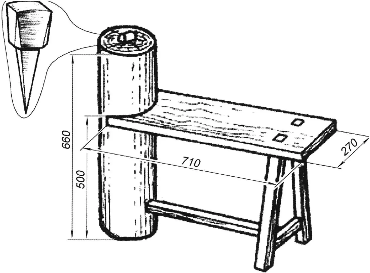Scythe beating bench