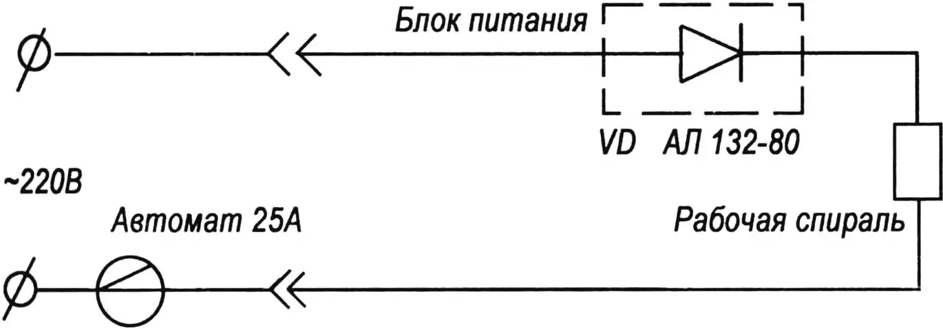 Electrical diagram of the "heater stove"