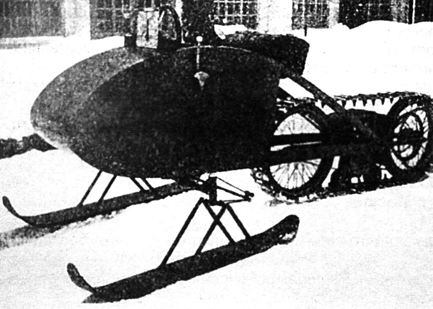 «Мотосанки» изобретателя Н. Куприянова, проект 1927 года
