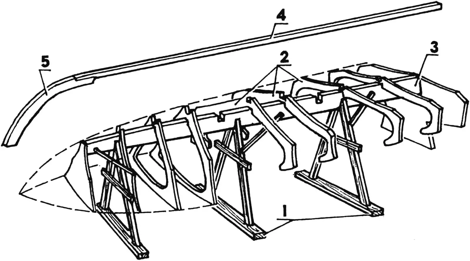 Assembling the frame on the jig