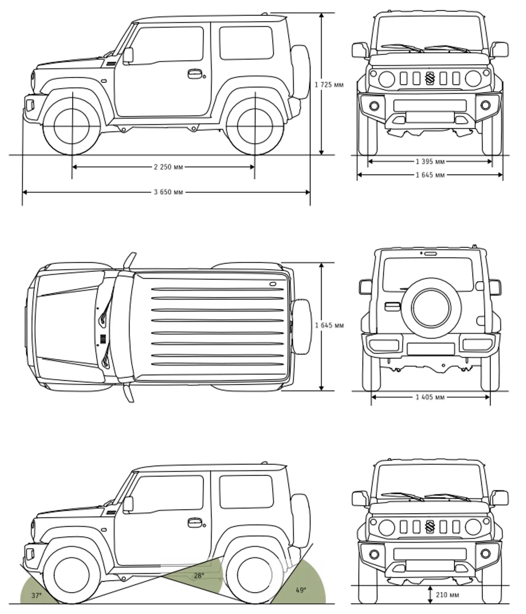 Технические характеристики Suzuki Jimny 2025