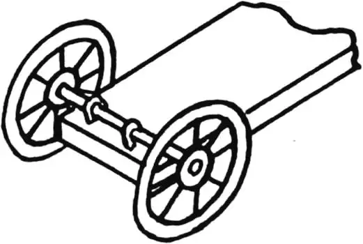 Колеса на конце сиденья для транспортировки плота