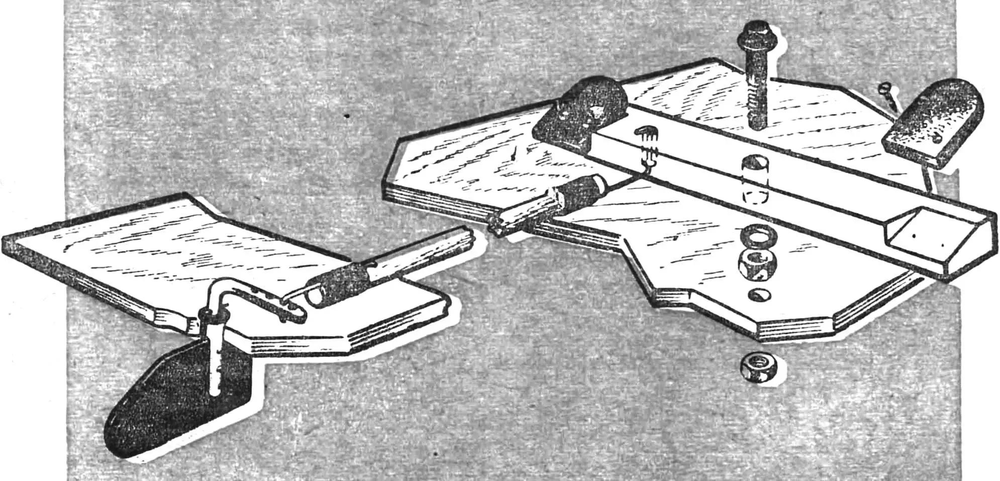 Рис. 3. Система управления с жесткой тягой.