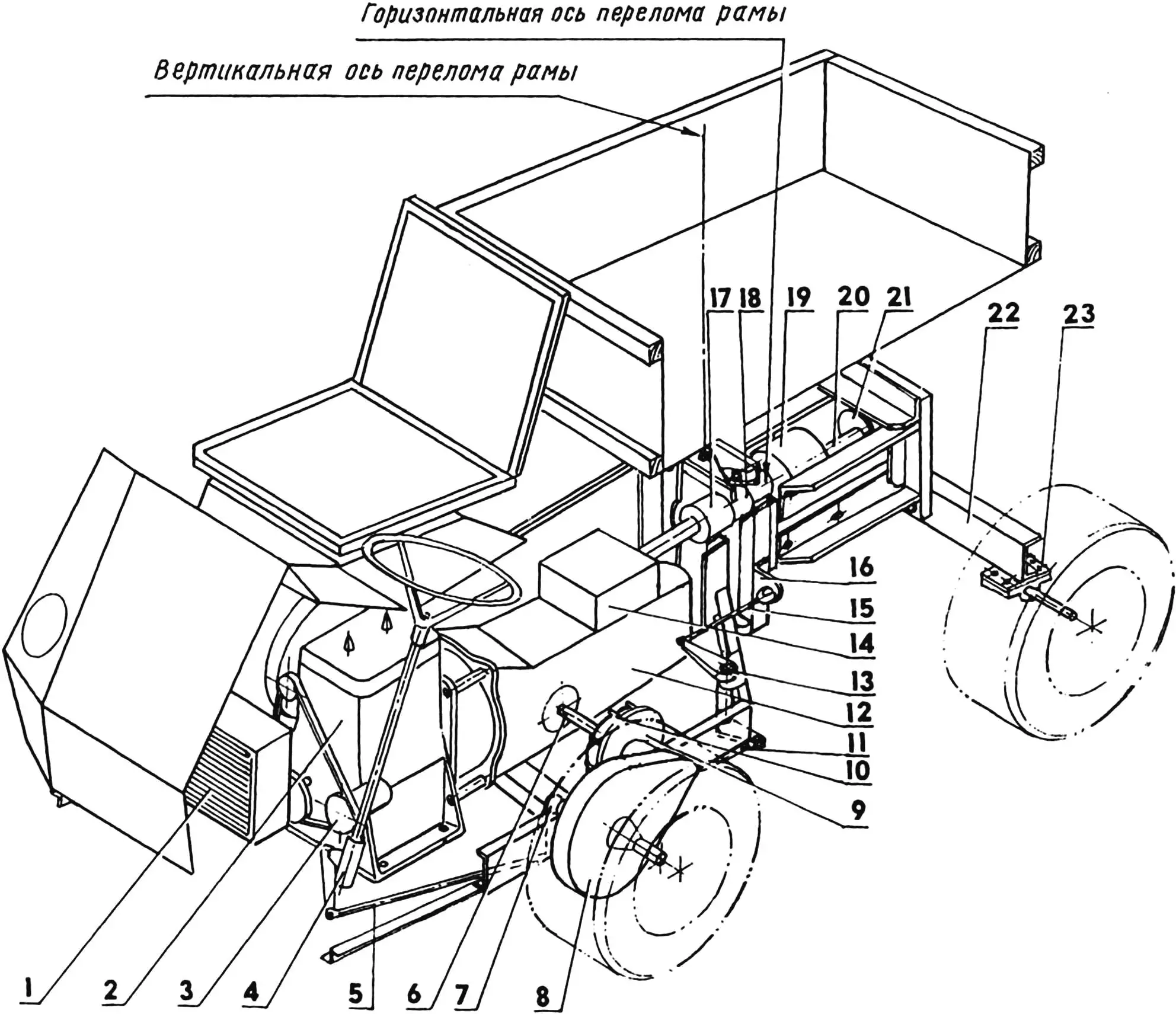 Компоновочная схема силового агрегата, трансмиссии и рулевого управления
