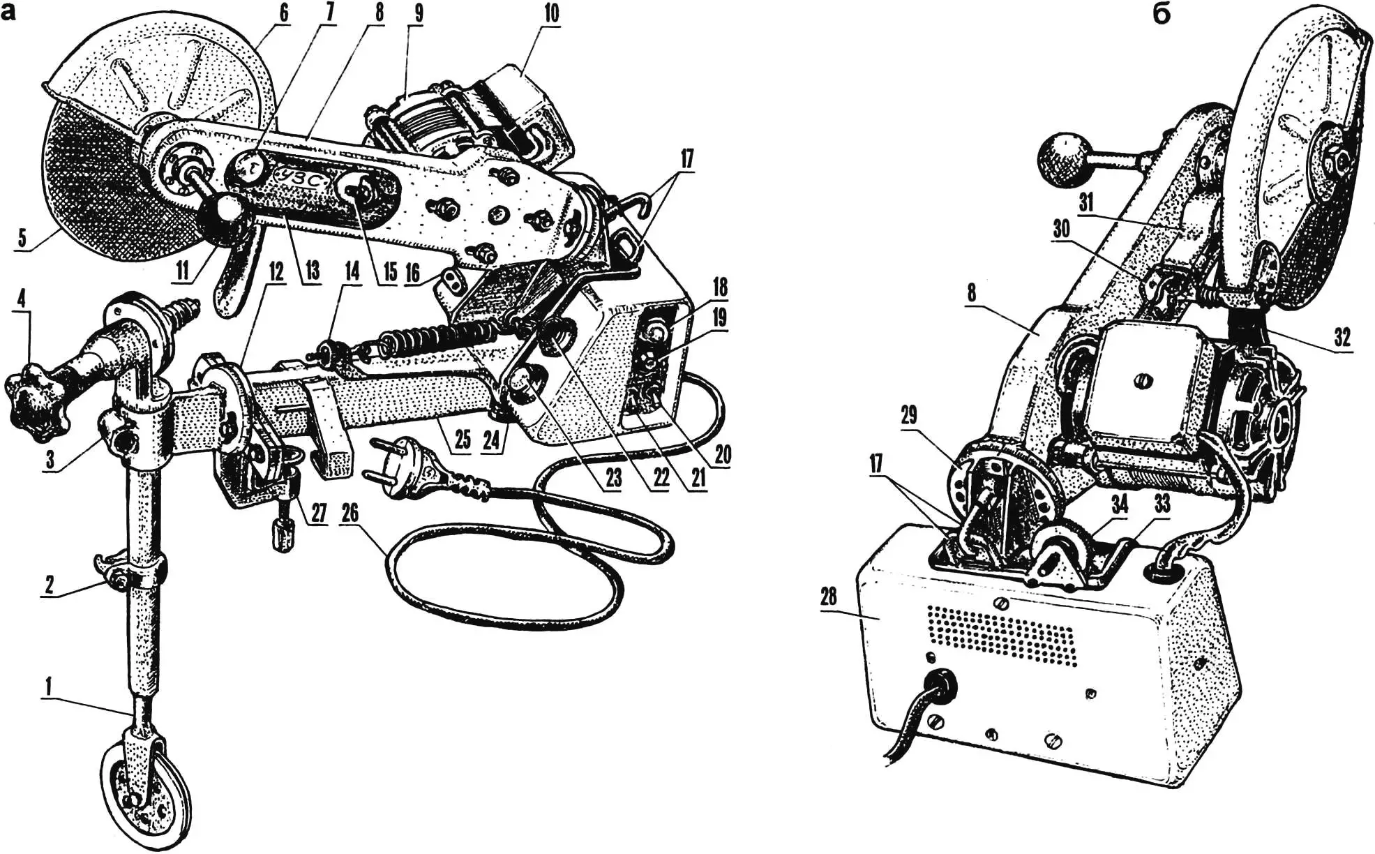 Рис. 1. Универсальный заточный станок 