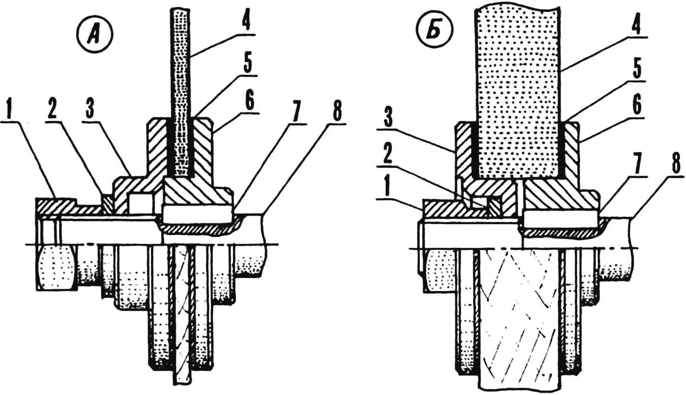Рис. 10. Крепление абразивных кругов разной толщины