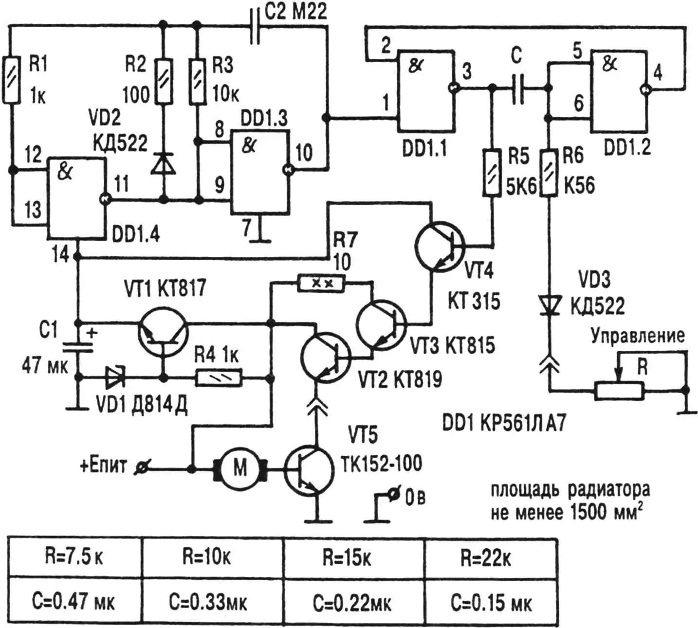 Control equipment electrical diagram.