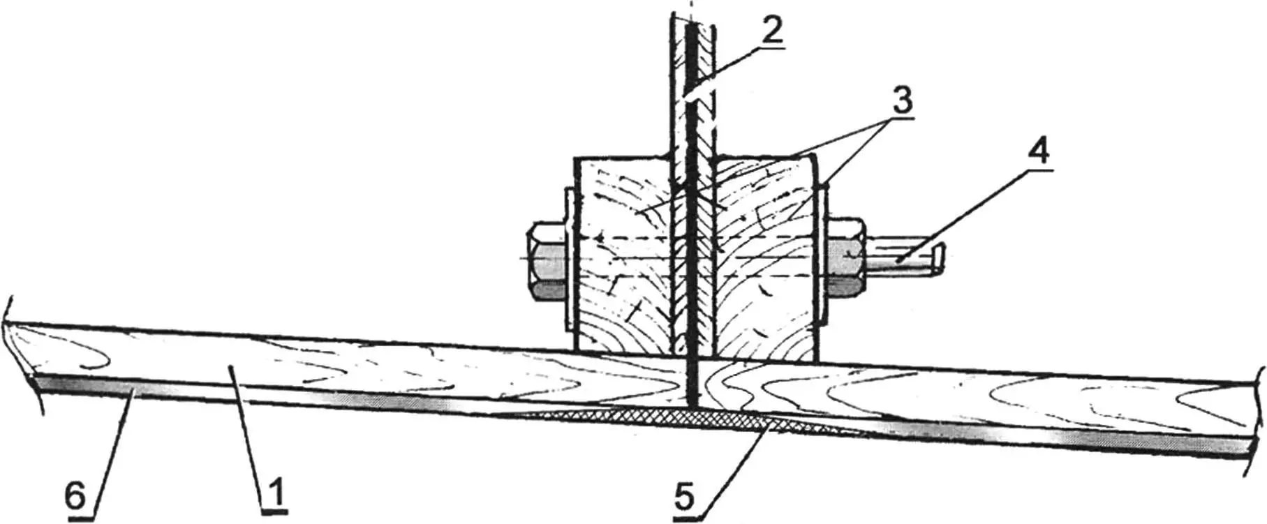 Рис. 6. Вариант заделки стыка секций