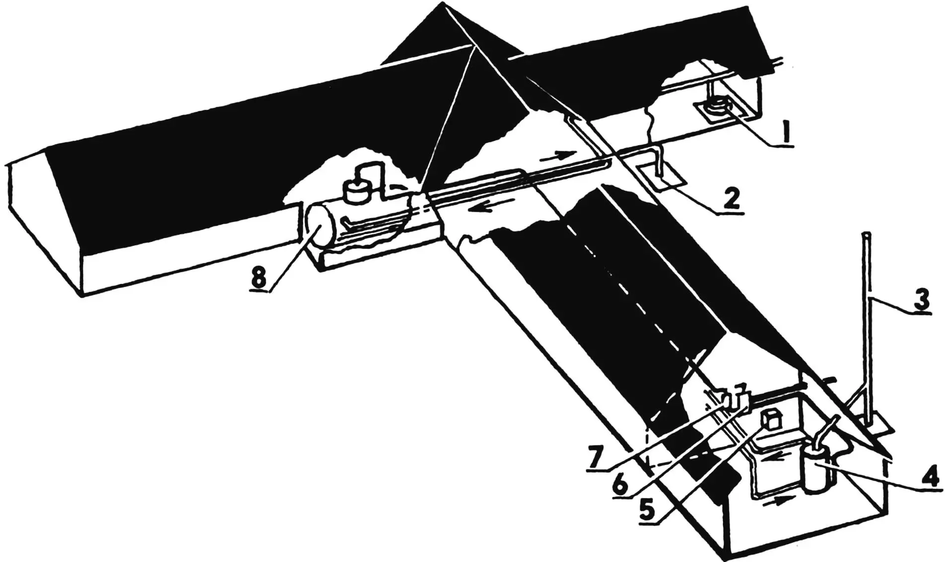 Placement of biogas station equipment on a peasant pig farm