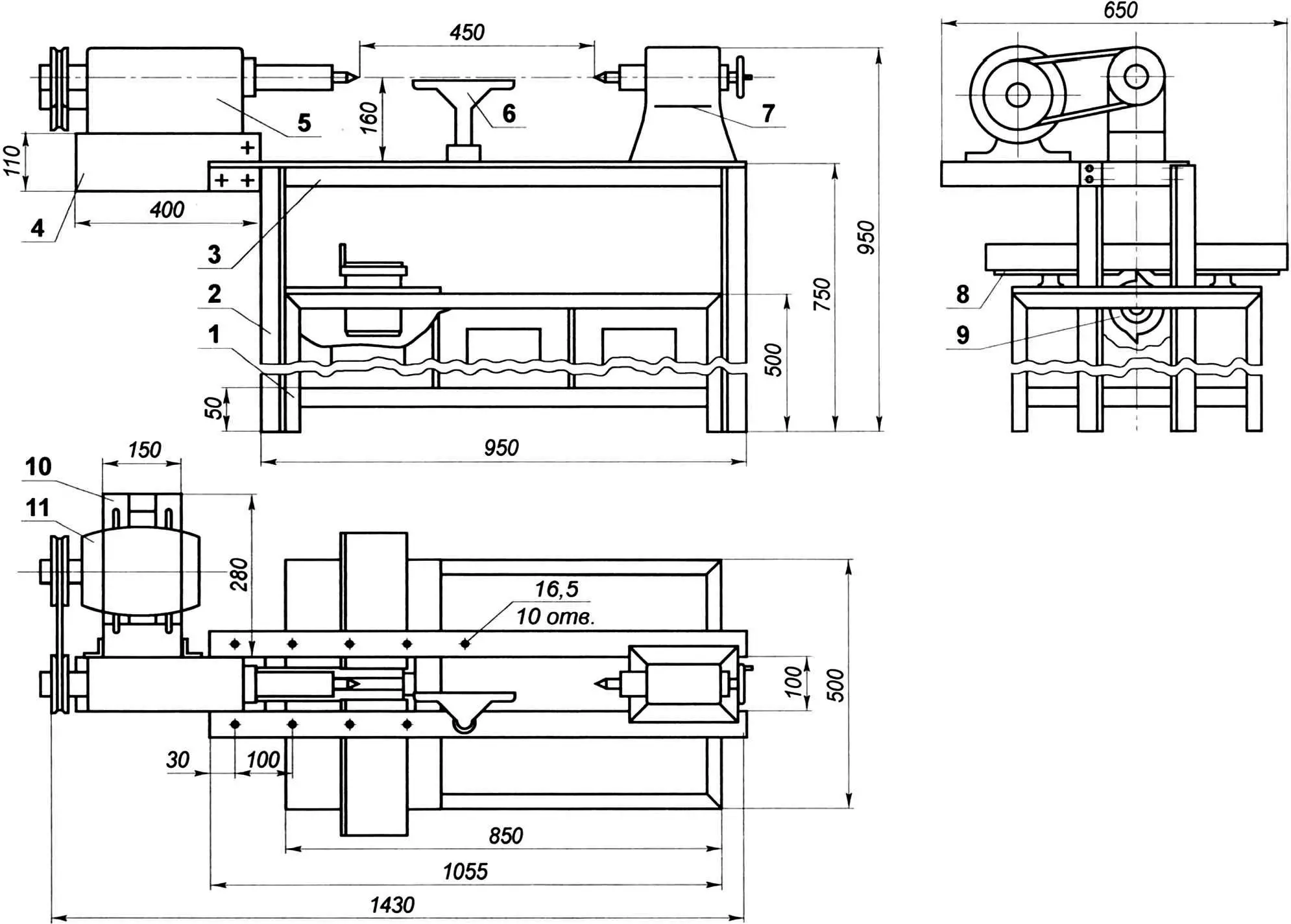 Universal woodworking machine