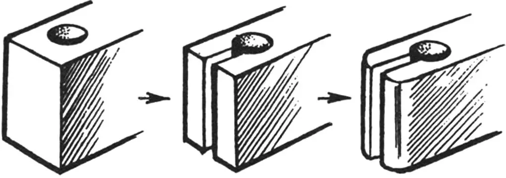 Finishing the ends of the crossbars.
