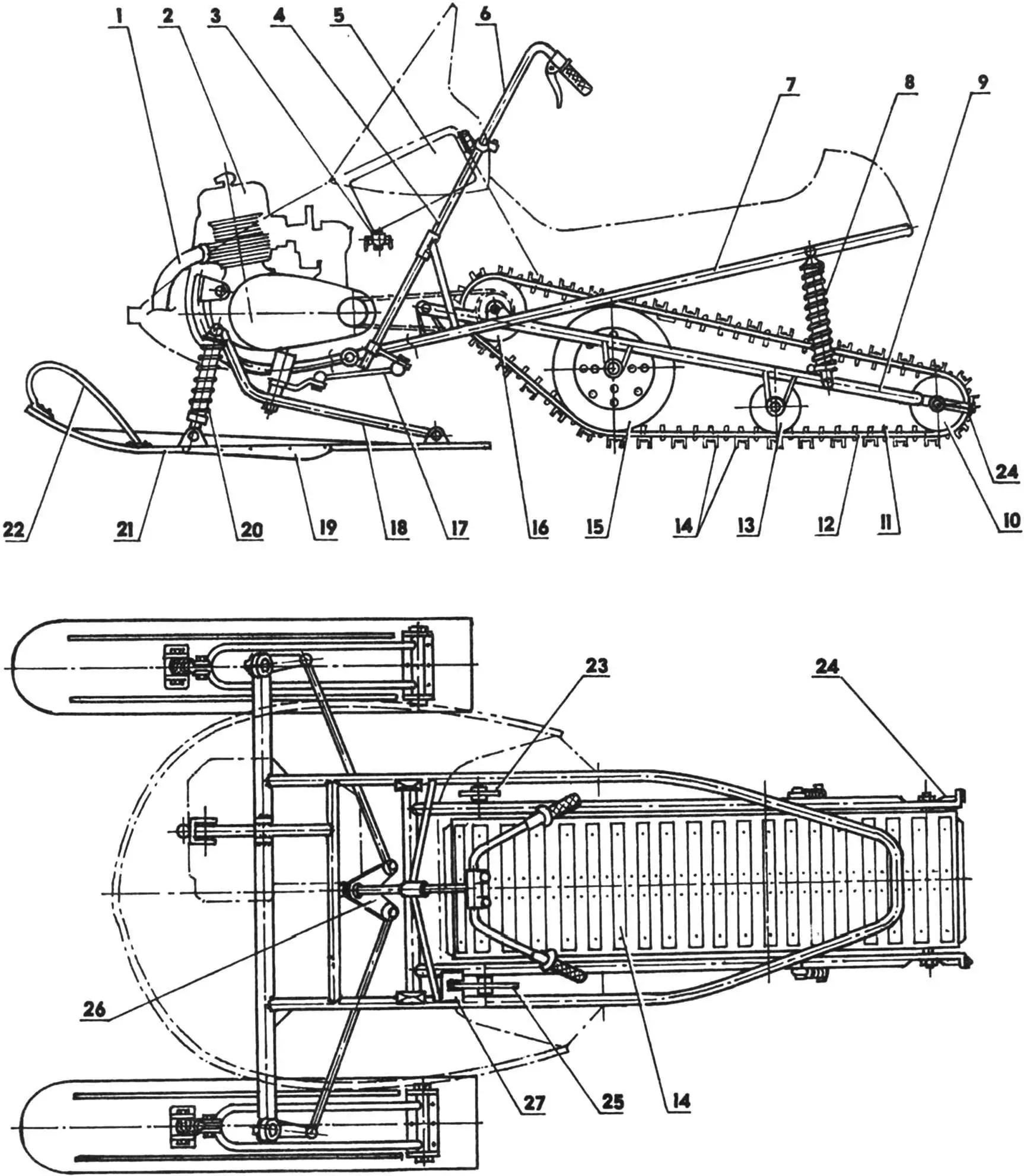 Snowmobile layout