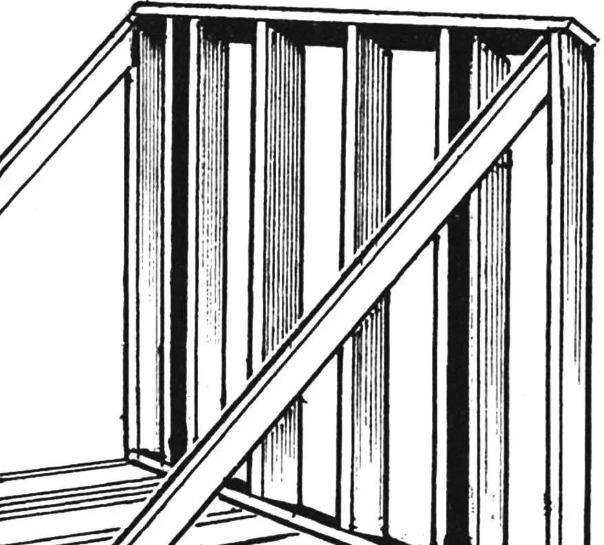 Сборка стропильной части навеса