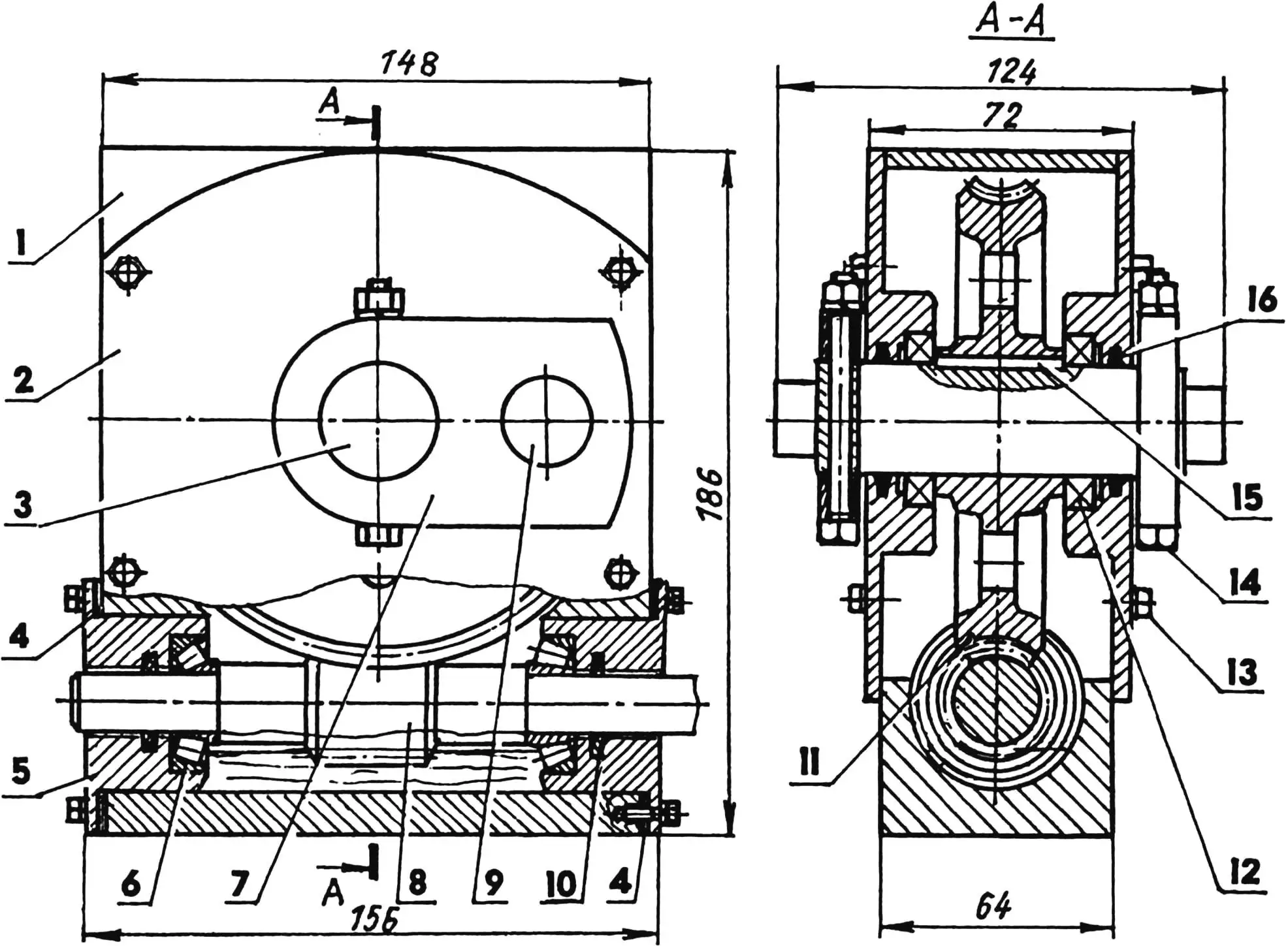 Worm reducer of pump installation